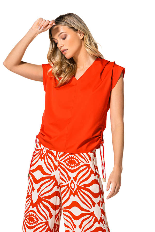 CHERRY SHOULDER EFFECT TOP
