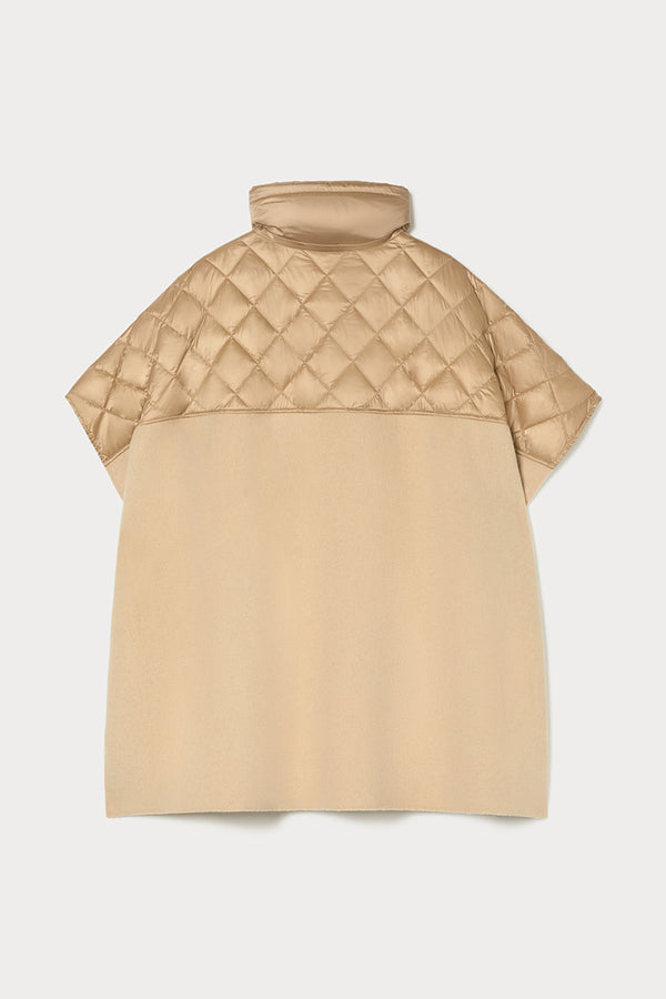 OFRIDI BEIGE DOUBLE-FACED WOOL-BLEND CAPE