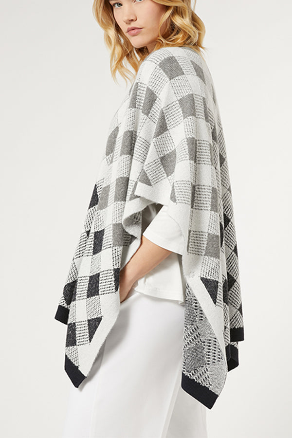 FIBBIA GREY JACQUARD PIQUÃ‰ CAPE