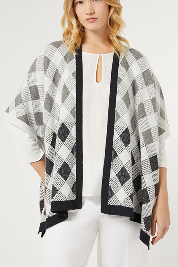 FIBBIA GREY JACQUARD PIQUÃ‰ CAPE