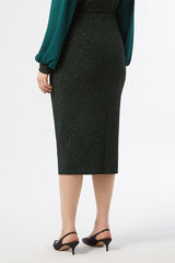 DESERTO BLACK LAME JERSEY SKIRT