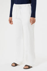 DANCING WHITE JERSEY FLEECE TROUSERS