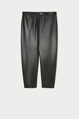 OCCHIO BLACK COATED JERSEY TROUSERS