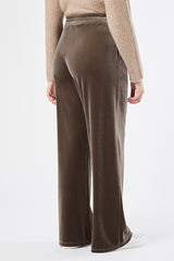 PALMETI KAKI STRETCH CHENILLE TROUSERS