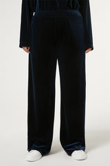 PALMETI BLUE STRETCH CHENILLE TROUSERS