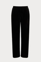 PALMETI BLACK STRETCH CHENILLE TROUSERS