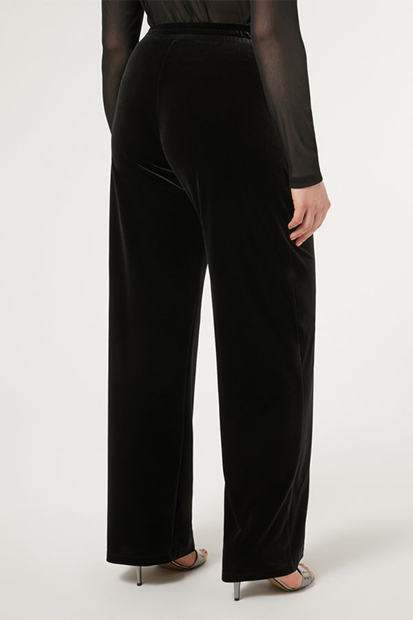 PALMETI BLACK STRETCH CHENILLE TROUSERS