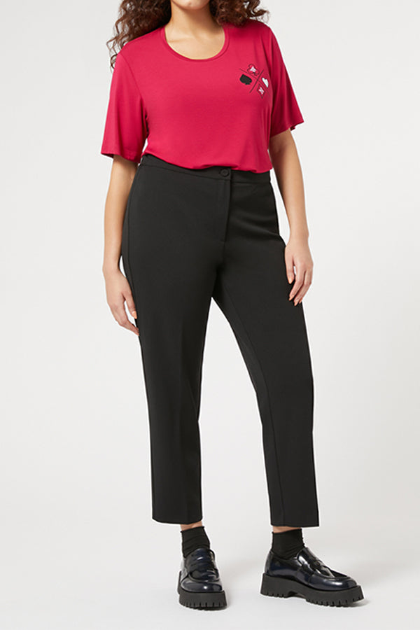 KATIA BLACK JERSEY TROUSERS