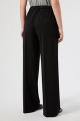 LIVREA BLACK STRETCH SCUBA CREPE TROUSERS