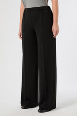 LIVREA BLACK STRETCH SCUBA CREPE TROUSERS