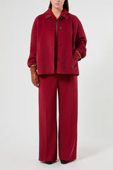LIVREA RED STRETCH SCUBA CREPE TROUSERS