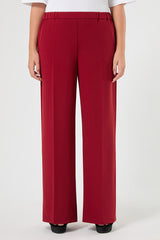 LIVREA RED STRETCH SCUBA CREPE TROUSERS