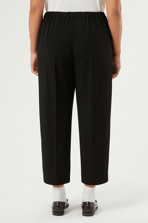 FARO BLACK SCUBA JERSEY CROPPED TROUSERS