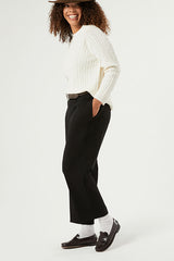 FARO BLACK SCUBA JERSEY CROPPED TROUSERS