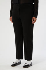 ZODIACO BLACK JERSEY CRÊPE SLIM-FIT TROUSERS
