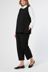 VIRTUS BLACK CROPPED JERSEY TROUSERS