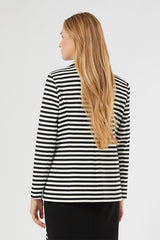 ZUCCA STRIPED JERSEY BLAZER JACKET
