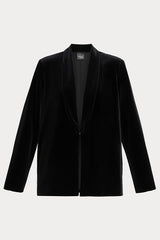 GOLDEN TUXEDO STYLE VELVET BLAZER