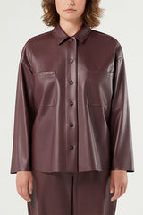 EPSILON BROWN COATED JERSEY SHIRT