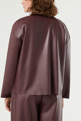 EPSILON BROWN COATED JERSEY SHIRT