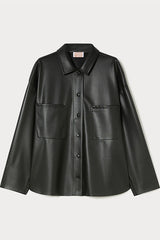 EPSILON BLACK COATED JERSEY SHIRT