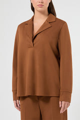 FEROCE BROWN JERSEY POLO SHIRT