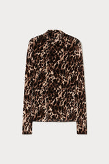SAVANA TULLE MOCK-NECK T-SHIRT
