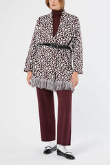 RAPIDO BROWN JERSEY POLO NECK TOP