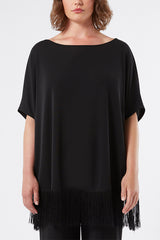 FIABE FRINGING JERSEY T-SHIRT