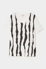 ALBI WHITE PRINTED JERSEY T-SHIRT