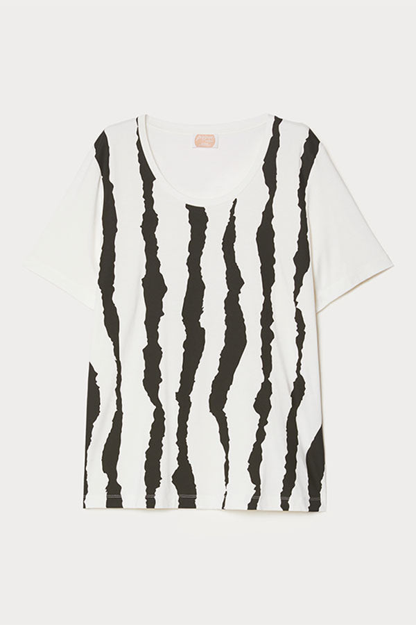 ALBI WHITE PRINTED JERSEY T-SHIRT