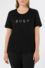 ALBI BLACK PRINTED JERSEY T-SHIRT