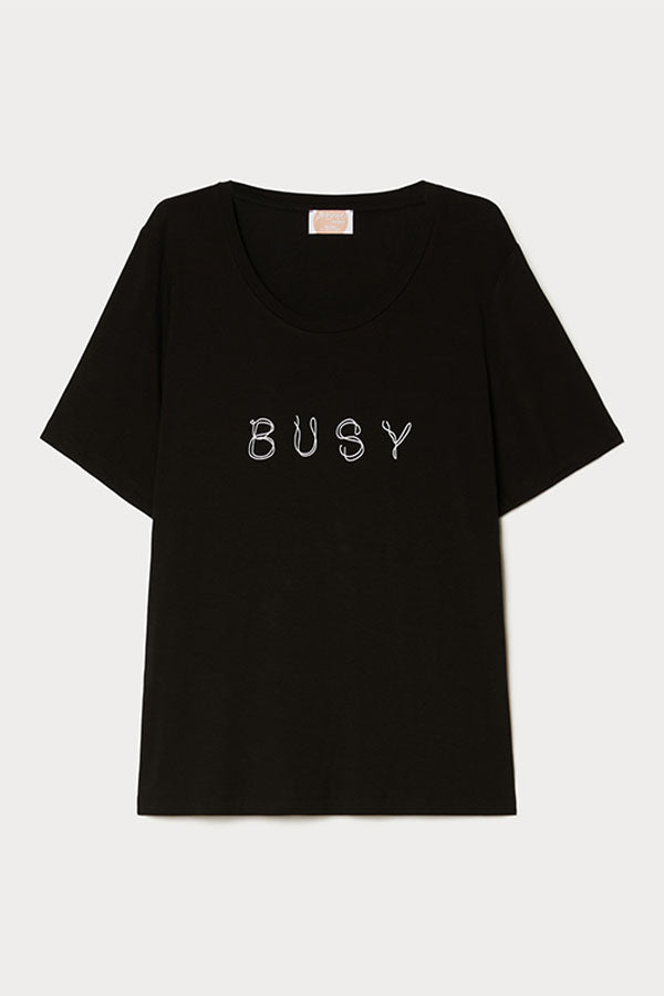 ALBI BLACK PRINTED JERSEY T-SHIRT