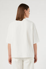 SNACK WHITE CHAIN STRETCH COTTON JERSEY T-SHIRT