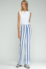 BLUE AND WHITE STRIPED SAILOR TROUSERS
