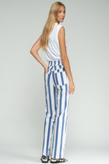 BLUE AND WHITE STRIPED SAILOR TROUSERS