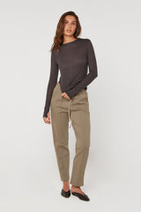 GREY LONG SLEEVE T SHIRT