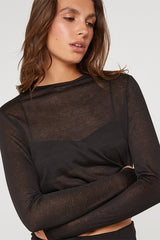 BLACK LONG SLEEVE T SHIRT