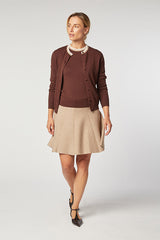 BROWN KNIT TWIN SET