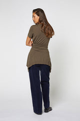 GREEN ROUND NECK WOOL TWIN SET