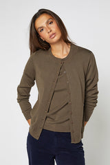 GREEN ROUND NECK WOOL TWIN SET