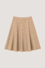 BEIGE SHORT KNIT SKIRT
