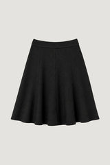 BLACK SHORT KNIT SKIRT