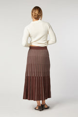 BROWN LONG KNIT SKIRT