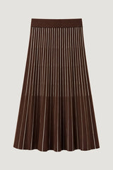 BROWN LONG KNIT SKIRT