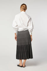 BLACK LONG KNIT SKIRT