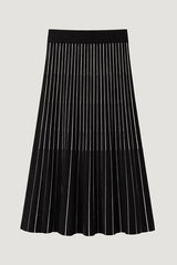 BLACK LONG KNIT SKIRT