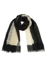 BLACK BI-COLOR SCARF