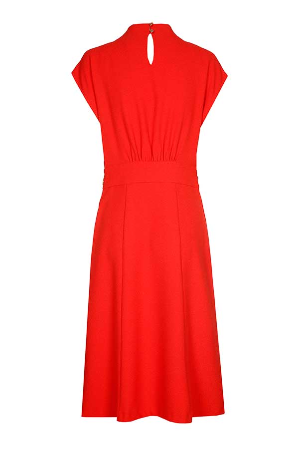 HIGH NECK LOOSE CREPE DRESS