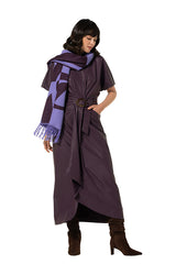 PLUM VEGAN LEATHER MIDI-DRESS